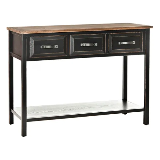 Ainsly Distressed Oak Top Console Table-Kirkland's Home Best Sale