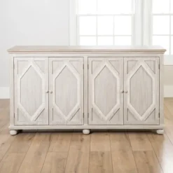 Alana Washed 4-Door Cabinet-Kirkland's Home Online