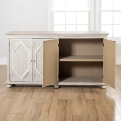 Alana Washed 4-Door Cabinet-Kirkland's Home Online