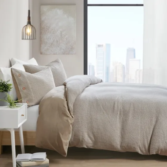 Alaya 4-Pc. California King Waffle Duvet Set-Kirkland's Home Fashion