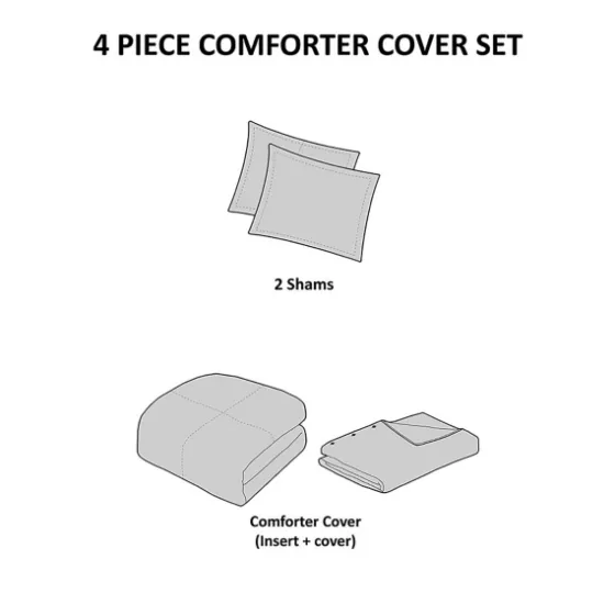Alaya 4-Pc. California King Waffle Duvet Set-Kirkland's Home Fashion