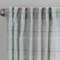 Aloe Plaid Pleated Single Curtain Panel, 84 In.-Kirkland's Home New