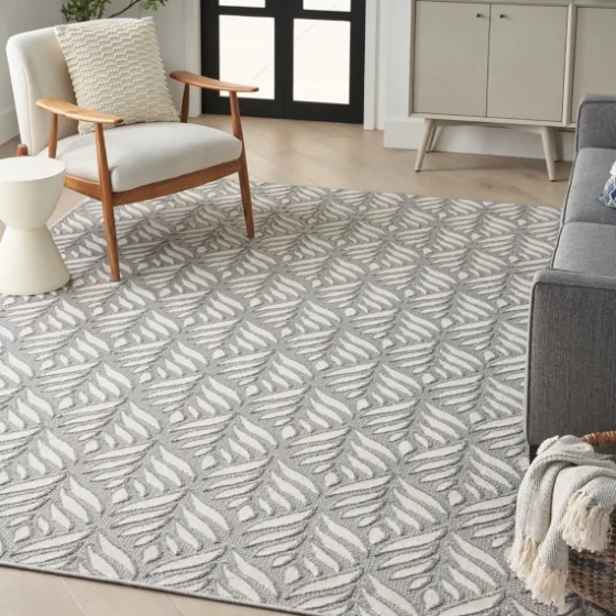 Aloha Ash Botanical Indoor/Outdoor Area Rug, 7X10-Kirkland's Home Best Sale