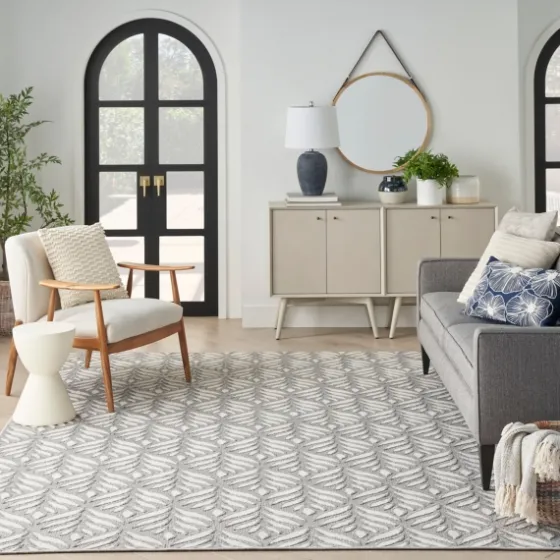 Aloha Ash Botanical Indoor/Outdoor Area Rug, 7X10-Kirkland's Home Best Sale