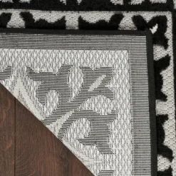 Aloha Black Geometric Indoor/Outdoor Area Rug, 5X7-Kirkland's Home New
