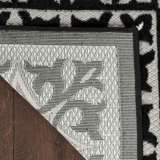 Aloha Black Geometric Indoor/Outdoor Area Rug, 5X7-Kirkland's Home New