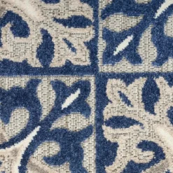 Aloha Blue Geometric Indoor/Outdoor Area Rug, 9X12-Kirkland's Home Cheap