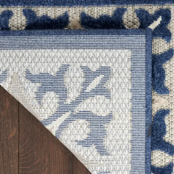Aloha Blue Geometric Indoor/Outdoor Area Rug, 6X9-Kirkland's Home Store