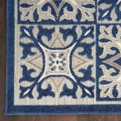Aloha Blue Geometric Indoor/Outdoor Area Rug, 6X9-Kirkland's Home Store