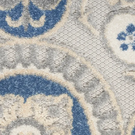 Aloha Blue Medallion Indoor/Outdoor Area Rug, 5X7-Kirkland's Home Clearance