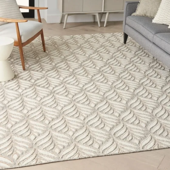Aloha Ivory Botanical Indoor/Outdoor Area Rug, 5X7-Kirkland's Home Sale