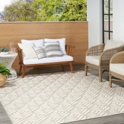 Aloha Ivory Botanical Indoor/Outdoor Area Rug, 6X9-Kirkland's Home Cheap