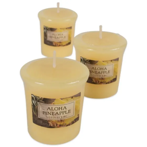 Aloha Pineapple Votive Candles, Set Of 8-Kirkland's Home Online