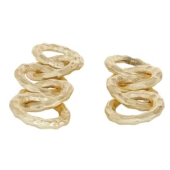 Aluminum Chain Link Sculptures, Set Of 2-Kirkland's Home Sale