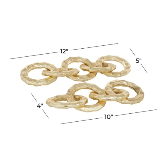 Aluminum Chain Link Sculptures, Set Of 2-Kirkland's Home Sale