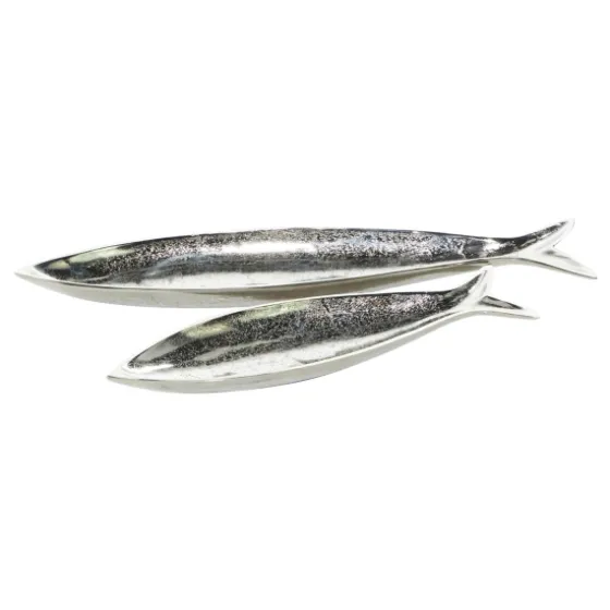 Aluminum Metallic Fish Trays, Set Of 2-Kirkland's Home Outlet