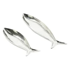 Aluminum Metallic Fish Trays, Set Of 2-Kirkland's Home Outlet