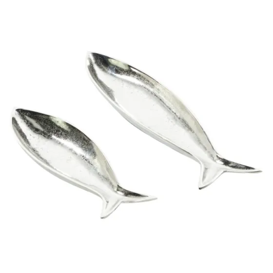 Aluminum Metallic Fish Trays, Set Of 2-Kirkland's Home Outlet