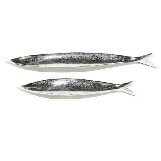Aluminum Metallic Fish Trays, Set Of 2-Kirkland's Home Outlet