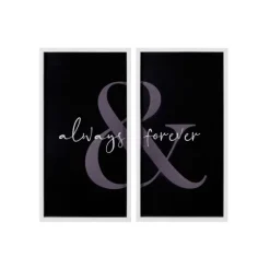 Always & Forever Framed Wall Plaques, Set Of 2-Kirkland's Home Outlet