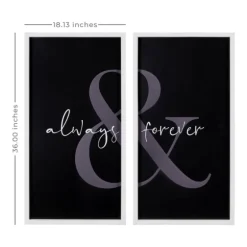Always & Forever Framed Wall Plaques, Set Of 2-Kirkland's Home Outlet