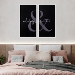 Always & Forever Framed Wall Plaques, Set Of 2-Kirkland's Home Outlet