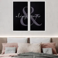 Always & Forever Framed Wall Plaques, Set Of 2-Kirkland's Home Outlet