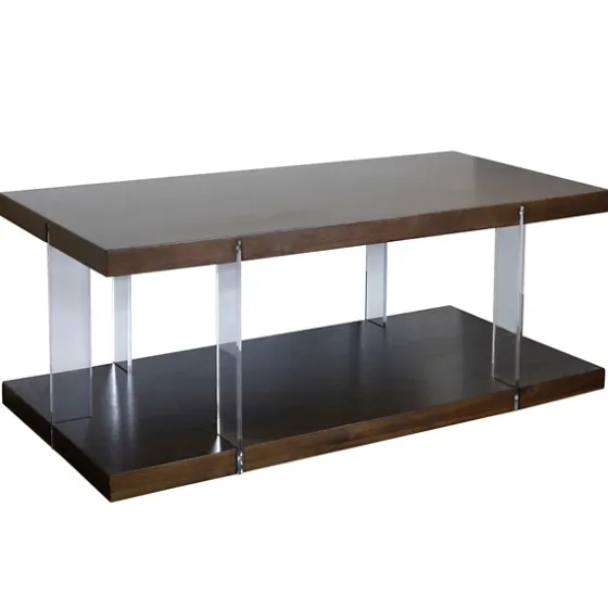 Amari Chestnut Acrylic Coffee Table-Kirkland's Home Sale