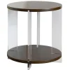 Amari Chestnut Acrylic Side Table-Kirkland's Home Clearance