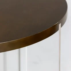 Amari Chestnut Acrylic Side Table-Kirkland's Home Clearance