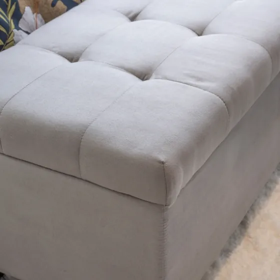Amelia Tufted Shoe Storage Ottoman Bench-Kirkland's Home Outlet
