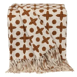 And Beige Patterned Fringe Throw-Kirkland's Home Flash Sale