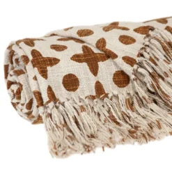 And Beige Patterned Fringe Throw-Kirkland's Home Flash Sale