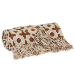 And Beige Patterned Fringe Throw-Kirkland's Home Flash Sale