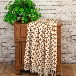 And Beige Patterned Fringe Throw-Kirkland's Home Flash Sale