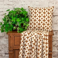 And Beige Patterned Fringe Throw-Kirkland's Home Flash Sale
