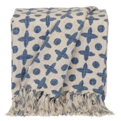 And Beige Patterned Fringe Throw-Kirkland's Home New