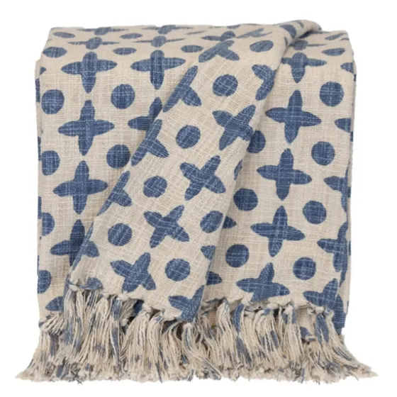 And Beige Patterned Fringe Throw-Kirkland's Home New