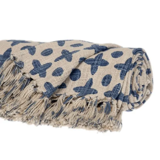 And Beige Patterned Fringe Throw-Kirkland's Home New