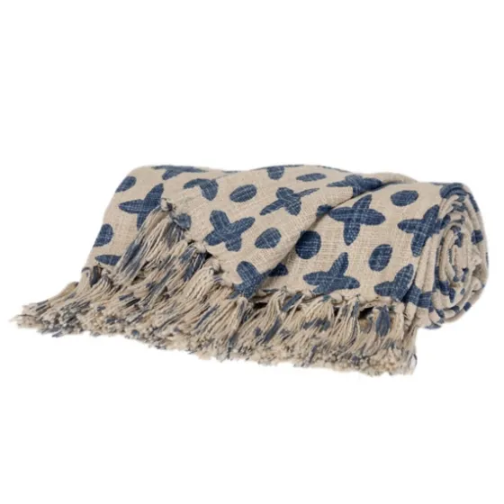 And Beige Patterned Fringe Throw-Kirkland's Home New