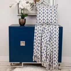 And Beige Patterned Fringe Throw-Kirkland's Home New
