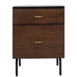 And Black 2-Drawer Nightstand-Kirkland's Home Outlet