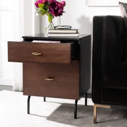 And Black 2-Drawer Nightstand-Kirkland's Home Outlet