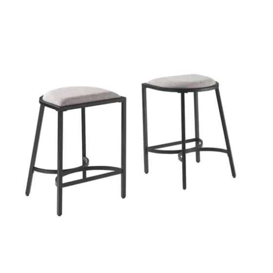 And Black Metal Counter Stools, Set Of 2-Kirkland's Home Clearance