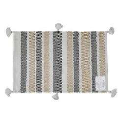 And Black Stripe With Tassel Outdoor Area Rug-Kirkland's Home Store