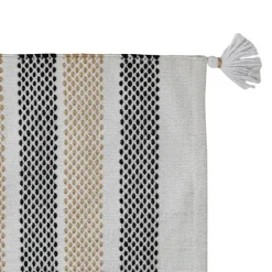 And Black Stripe With Tassel Outdoor Area Rug-Kirkland's Home Store