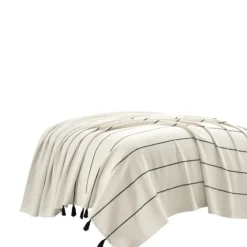 And Black Striped King Coverlet-Kirkland's Home Store