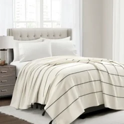 And Black Striped King Coverlet-Kirkland's Home Store