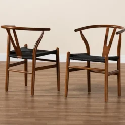 And Black Wishbone Dining Chairs, Set Of 2-Kirkland's Home Discount