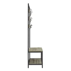 And Black Wood Bench Hall Tree-Kirkland's Home Shop